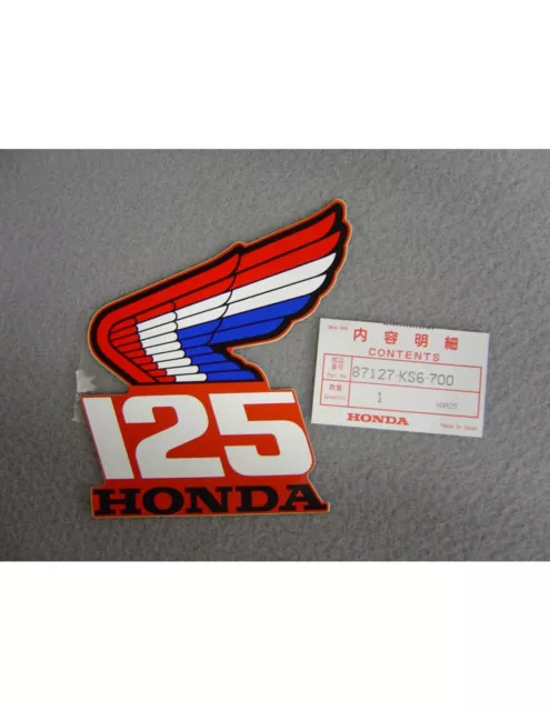 Décor autocollant coté gauche de CR125RH 87 honda 87127-KS6-700