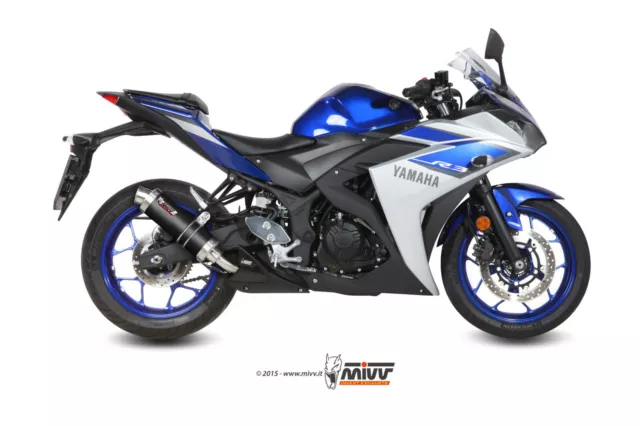 Pot D' �Chappement Pour Yamaha Yzf R3 2015 > Mivv Gp Carbone Slip-On