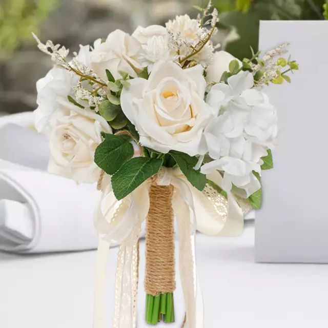 Bouquet Da Sposa Bouquet Da Sposa Decorativo Realistico Con Rose Champagne