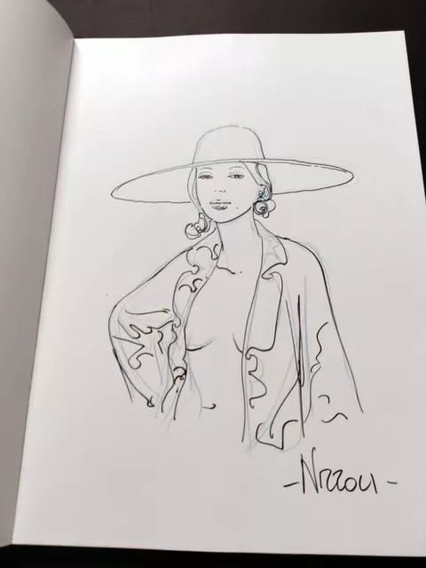 Marco Nizzoli "Pin Up" - disegno originale su volume "Nel luogo dei sensi"