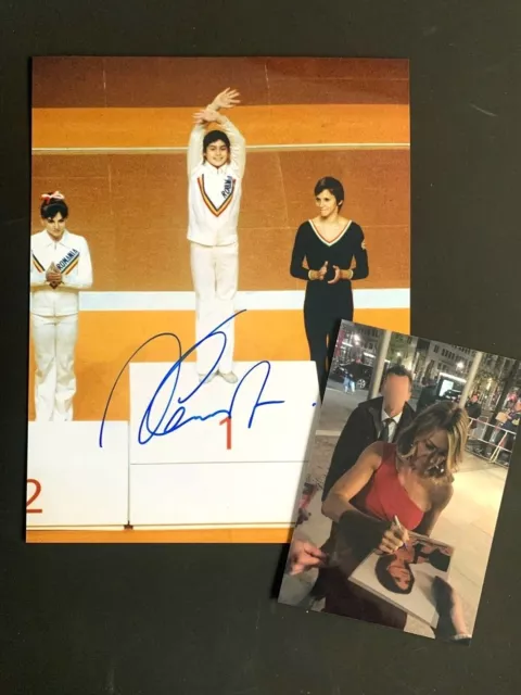 NADIA COMANECI 5 x Olympiasiegerin 1976-80 Turnen signed Foto 20x25 In-person