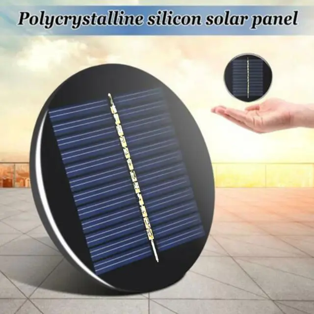 2W Round Solar Panel Module for DIY Projects 6V 035A Poly Solar Battery