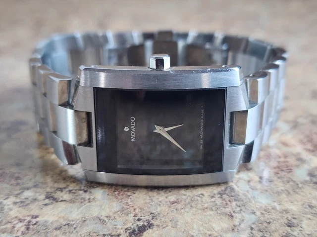 Movado Eliro 84.C1.455.A Stainless Steel Quartz Watch Pre-owned Free Shipping