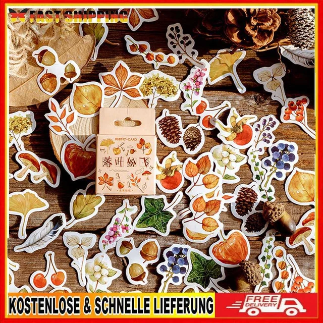 46pcs Decor Sticker Arts Crafts Aesthetic Sticker Waterproof for Notebook Bottle
