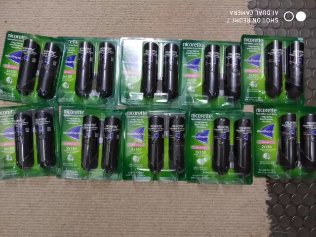 Nicorette Quickmist Aerosoles Boca Baya Fría Nicotina 10 Paquetes Dobles Vencimiento 2024