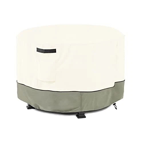 LSongSKY Patio Fire Pit Table Cover Round,Waterproof 600D Heavy Duty 50 inch