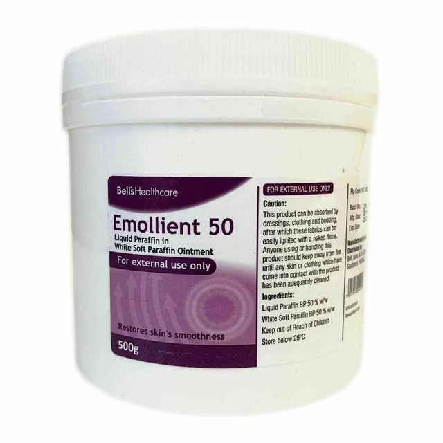 50 50 BELLS Emollient 50 Liquid Paraffin In A White Soft Paraffin ...