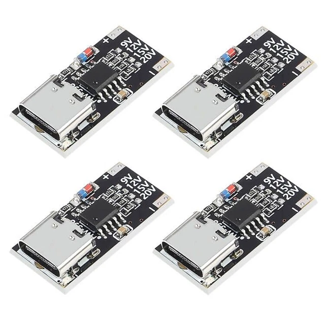 EMagTech 4 Pezzi Scheda Adattatrice USB-C Femmina – Breakout Board USB 3.1 Type-C Per Test E Debug