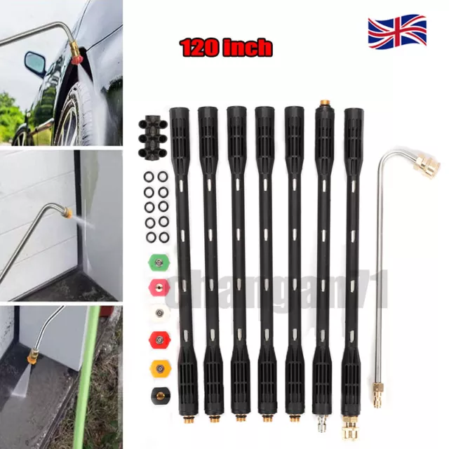 Gutter Cleaning Tool Pressure Washer Wand Extension Lance Spray Nozzle Jet Wash