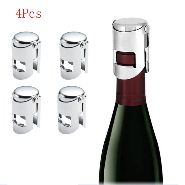 4 pz tappo bottiglia vino frizzante acciaio inox
