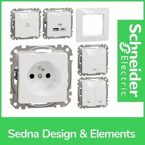 Appareillage Sedna Design Schneider Electric / blanc brillant / Nouvelle gamme!