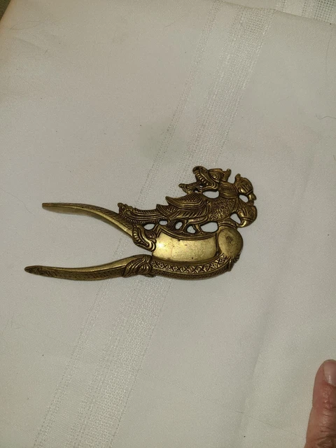 Vintage Solid Brass Betel Rare Nut Cutters Sarota Indian Very Old
