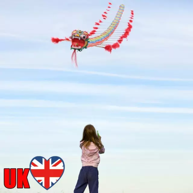 Chinese Traditional Dragon Kites Plastic Foldable Children Outdoors Toys