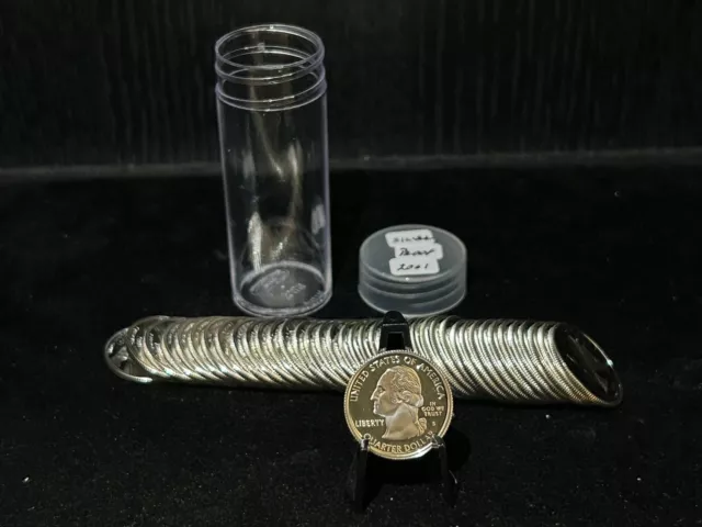 2001 S Silver Proof Quarter Roll! 90% Silver Proof Quarters! Roll of 40!