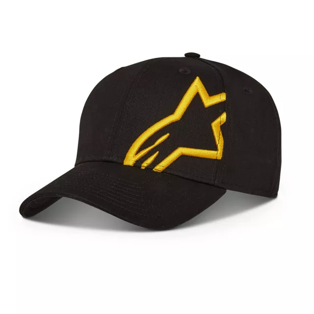 Alpinestars Corp Snap 2 Snap Back Casual Baseball Hat Cap - Black / Gold