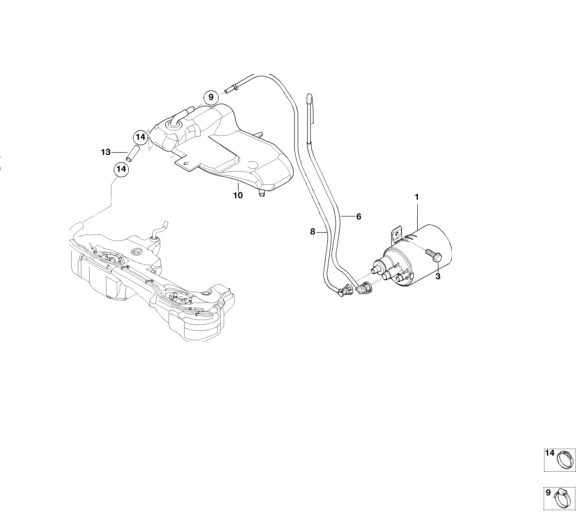 BMW GENUINE FUEL Tank Vent Line Hose Pipe E46 Replacement Spare