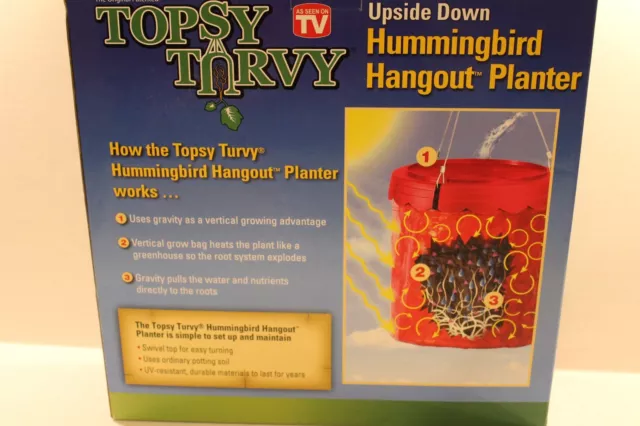 Comme on le voit à la télévision : Topsy Turvy colibri planteur de hangout pousse des fleurs abondantes 2