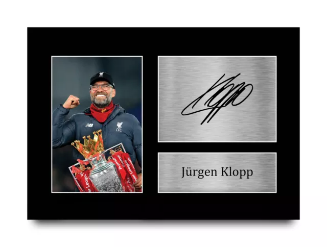 Jurgen Klopp Firmato Corniciato Stampato Autografo Liverpool Stampa cimeli regalo