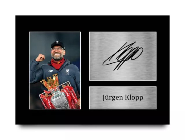 Jurgen Klopp Signed Framed Printed Autograph Liverpool Memorabilia Print Gift