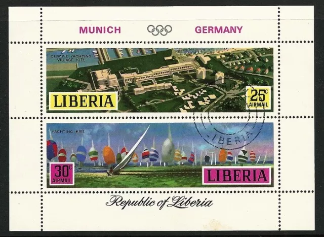 Liberia 1971 - Munich Olympics Mini Sheet CTO