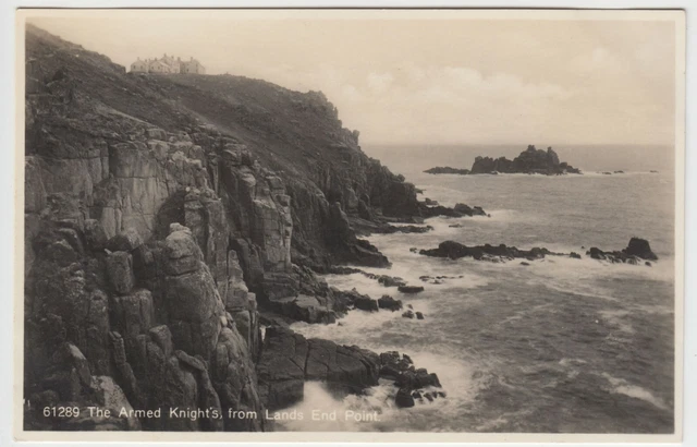 Cornwall; Armed Knights From Lands End 61289 RP PPC, Unposted, c 1930's