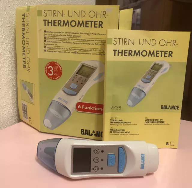 Fieberthermometer, Ohr-und Stirn - Thermometer 6 Funktionen von Balance wie Neu