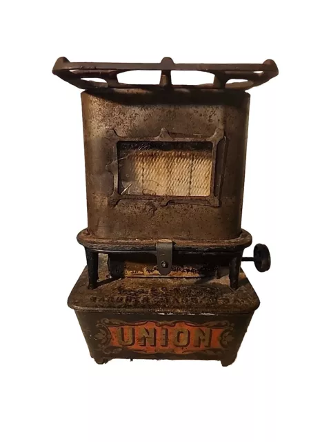 Vintage GAME JR Sad Iron Heater nickel trim Kerosene