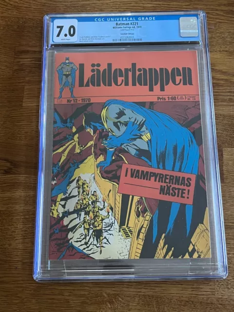 Batman #221 - CGC 7.0 - schwedische Edition - Neal Adams Cover