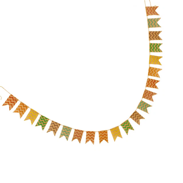 1 Set 21 Stück Bunte Streifen Druck Anhänger Leinen Party Banner Ammer Hochzeit