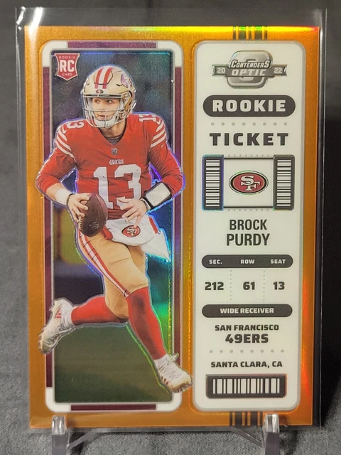2022 Contenders Optic BROCK PURDY Rookie Ticket Orange /50 49ers