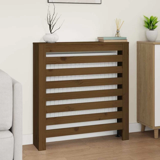 Vidaxl Copertura Termosifone Miele 79,5x19x84 cm Legno Massello Pino