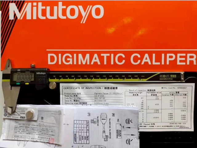 Mitutoyo Japan 500-197-30 200mm/0-8" Absolute Digital Digimatic Vernier Caliper