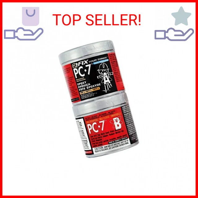 PC Products PC-7 Epoxy Adhesive Paste, Two-Part Heavy Duty, 1/2lb in Two Cans, C