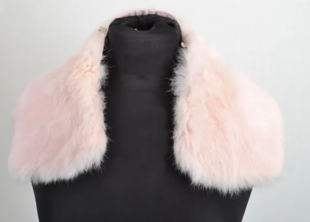 Z207 Echt Pelz Kaninchen Kragen Pelzkragen Lapin Schal Rabbit Fur Collar