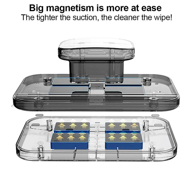 Pulitore vetro per finestre magnetiche strumenti di pulizia casa tergicristallo magnetico laterale U5Z4
