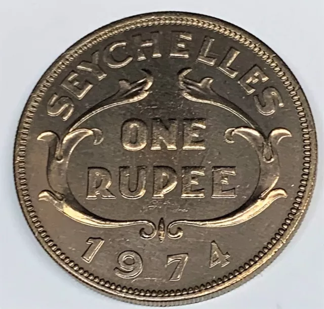 # C2904   SEYCHELLES  COIN,     ONE RUPEE   1974  Unc.