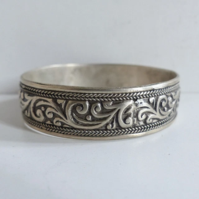 Bracelet Ancien En Argent Massif 800 - Bijou Vintage - Occasion