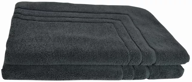 2 Pack Towels Egyptian Cotton Bath Mats 900gsm 5 Star Hotel Quality Charcoal