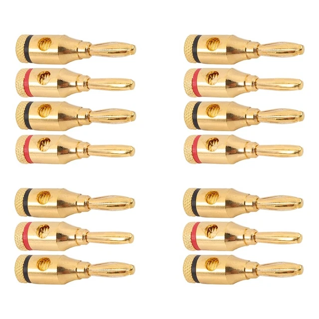 1X(7 Pairs, Open Screw Banana Plugs for Speaker Cable L1Z3)