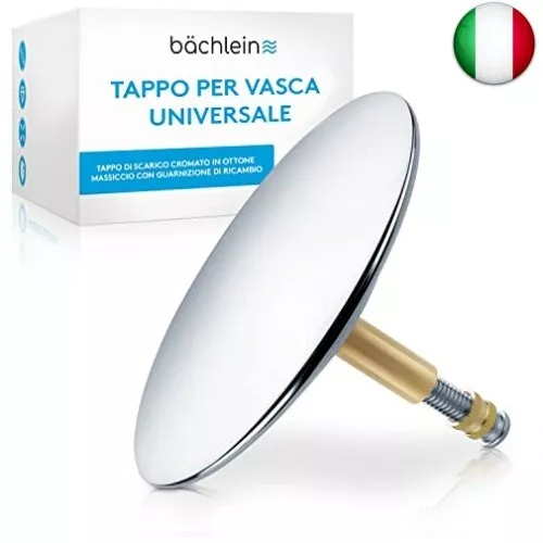 Tappo per Vasca Universale Bächlein - Tappo di Scarico Cromato in Ottone