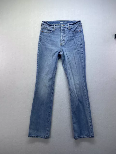 Old Navy Womens Size 4 Light Wash High Rise Button Fly Kicker Bootcut Jeans