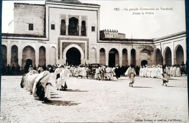 Cpa Maroc Fez . Sultan Moulay Hafid 1909 postcard 8879