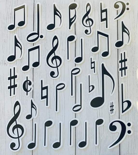 MUSIC NOTES STICKERS Papercraft Scrapbook Planner Teacher Supply DIY