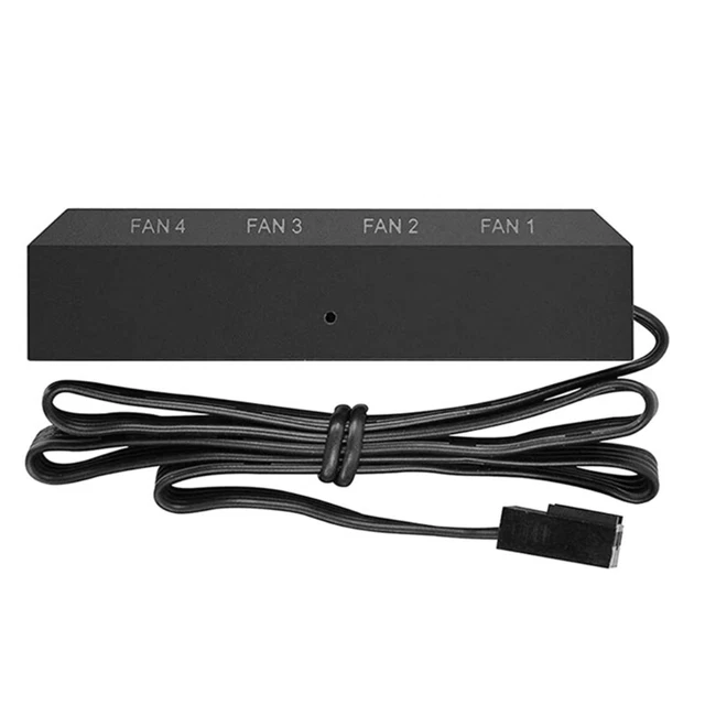 H-04 4 Ports Cooling Fan Hub Splitter Cable For 12V 3pin/4pin PWM for  Fan