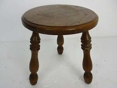 Vintage Wood  Side Wine Table Pedestal Plant Bonsai Stand Milking Stool Country 2