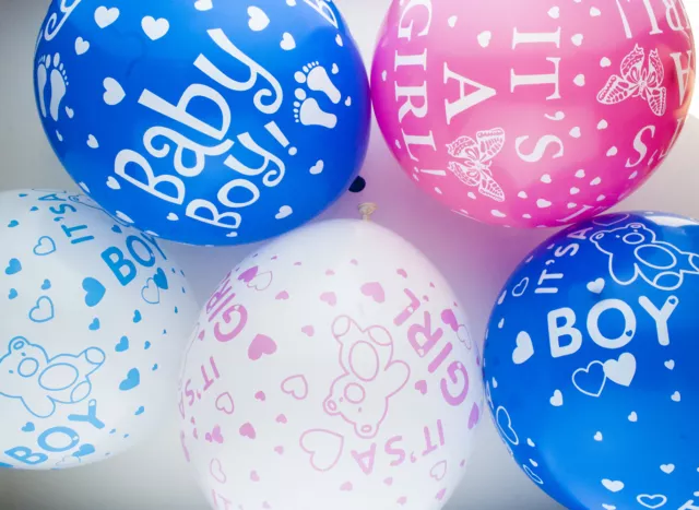 10 Bebé Niña Niño Globos - Helio Látex Aire Decoración Fiesta Estampado Ducha