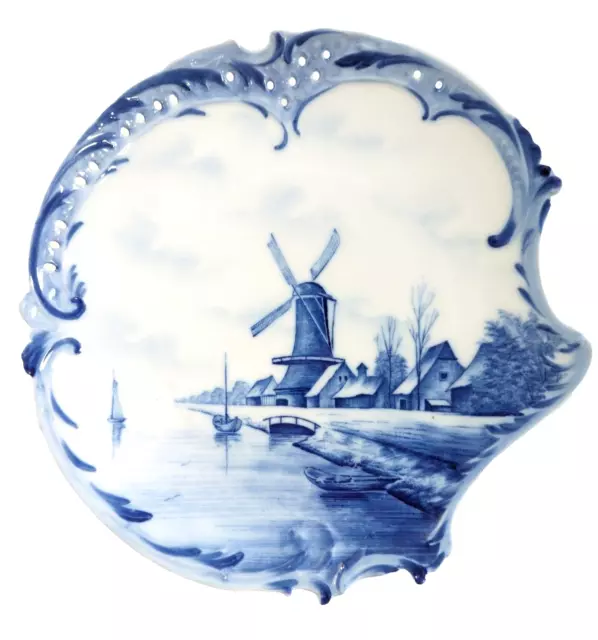 Delft Blue White Plate RC Rosenthal Savoy Germany Delft Blue 8.75" Pierced Plate