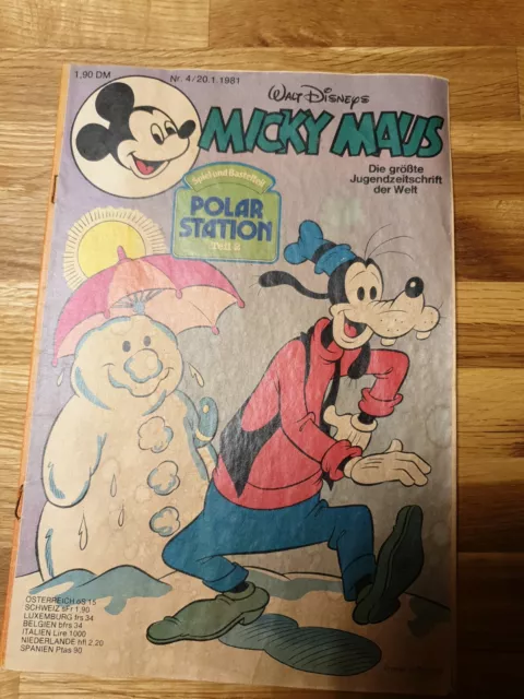 MICKY MAUS - Heft Nr 4 von 1981 - Ehapa Verlag