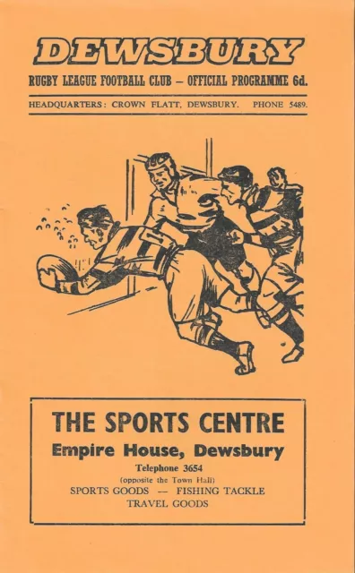 Dewsbury v Wigan Rugby League Programme (7/2/70)