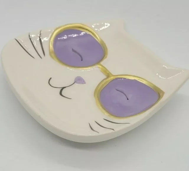 Cute Ceramic Cat face Trinket Dish